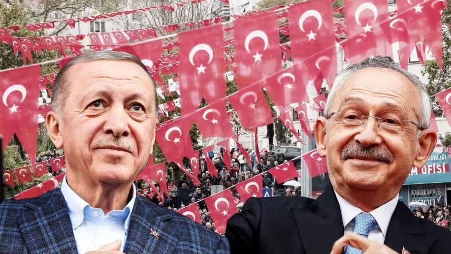 土耳其总统埃尔多安（左）与反对派候选人凯末尔·克勒奇达尔奥卢（右）。（图：互联网）