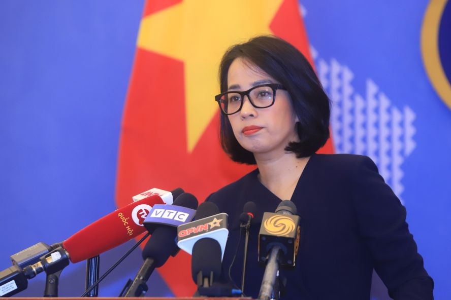 越南外交部副发言人范秋姮。（图：陈常）