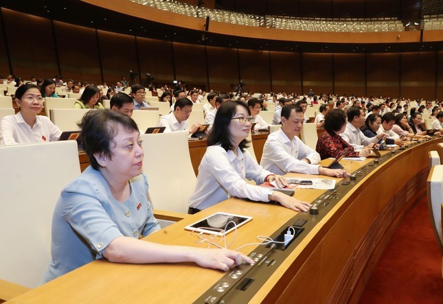 国会代表按钮表决。（图：如意）