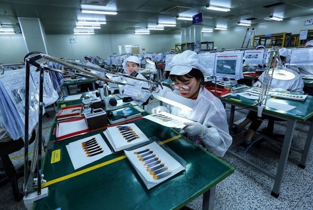 一家韩国企业在越南投资生产。（图：越通社）
