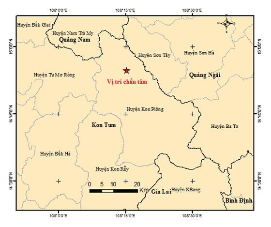 圖中星號表示震中位置。（图：地震与海啸警报资讯中心）