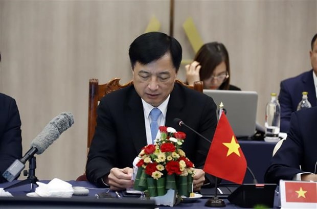 越南公安部副部长阮维玉中将在会议上发表讲话。（图：越通社）