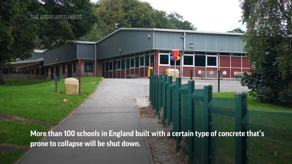 英国逾百所学校开学前被勒令关闭。（图：AP 视频截图）