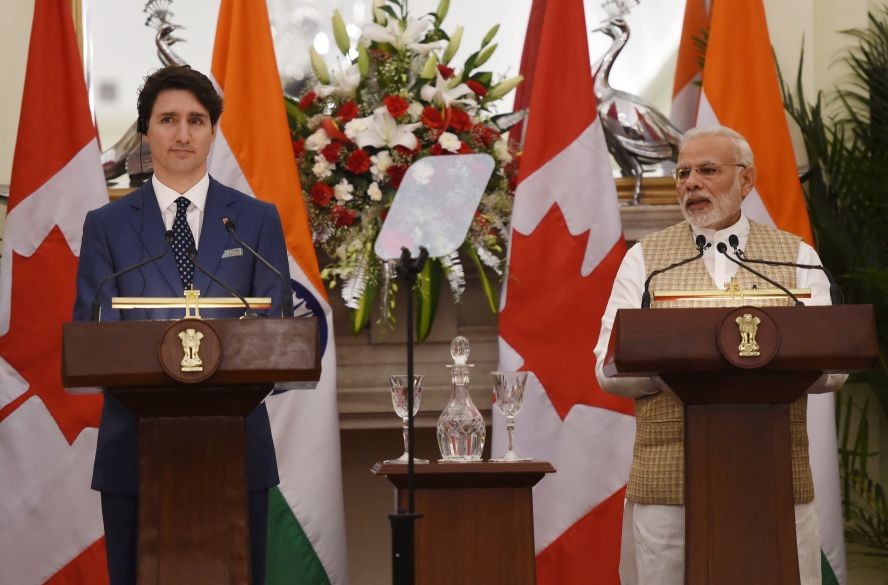 加拿大与印度爆发外交风波，互相驱逐外交官。（AFP 资料图片）