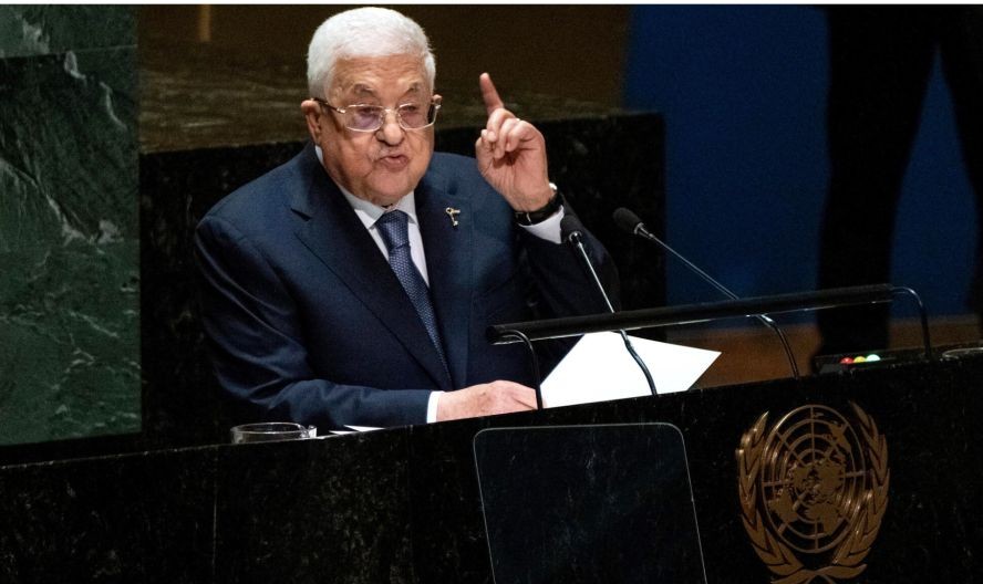  巴勒斯坦总统阿巴斯警告，要是以巴没有“两国方案”，中东就不会有和平。（图：AP）