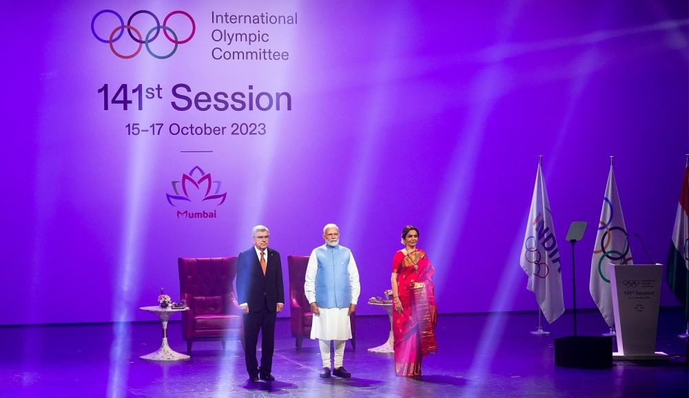 莫迪说，印度对于举办奥运会“非常兴奋”，将会不遗余力地去争取举办2036年奥运会。（图：互联网）