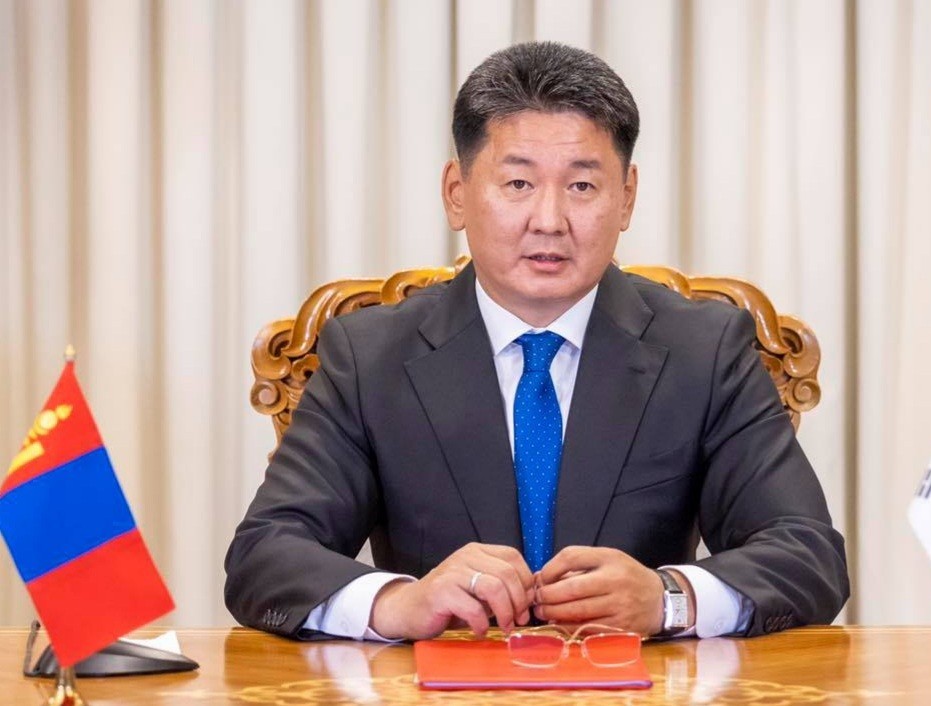 蒙古总统乌赫那‧呼日勒苏赫。（图：蒙古国外交部）