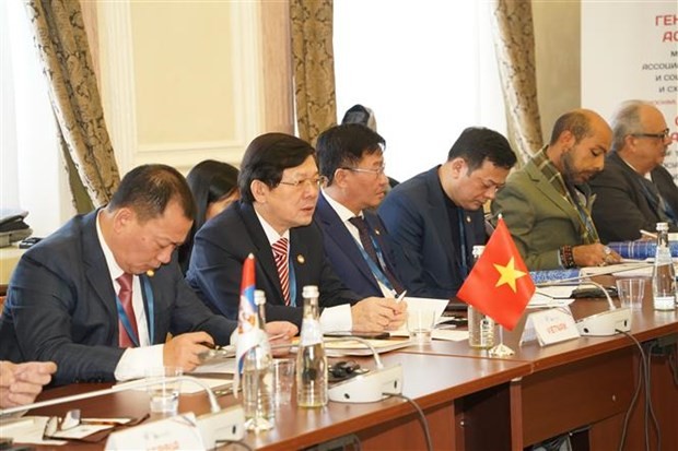 越南代表团出席在俄罗斯举行的AICESIS会议。（图：越通社）