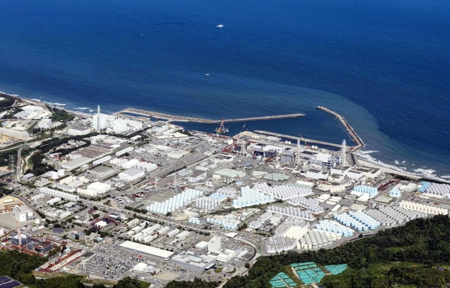 福岛第一核电厂8月24日空拍照片。（图：路透社）
