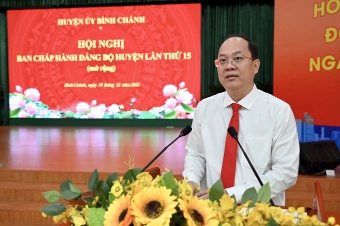 市委副书记阮胡海在会议上发表讲话，（图：文明）