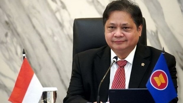 印度尼西亚经济统筹部部长艾尔朗加·哈塔托。（图：越通社）