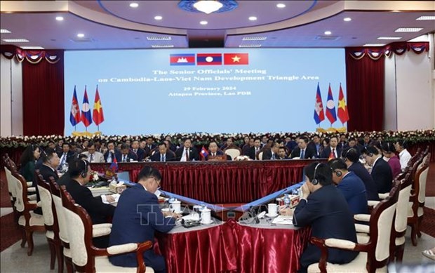越老柬发展三角区（CLV）高官会议（SOM）于2月29日在老挝南部阿速坡省举行。（图：越通社）