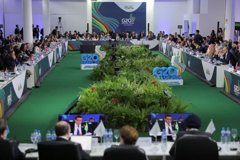 二十国集团(G20)财政部长和中央银行行长会议2月28日在巴西圣保罗开幕。（图：彭博社）