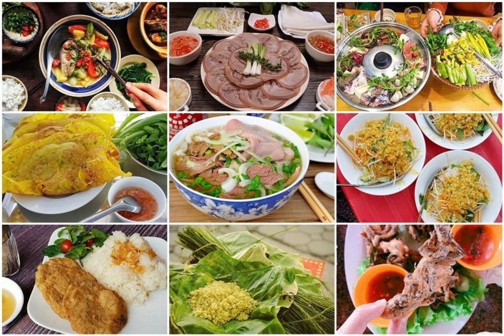 越南各种特色菜肴。