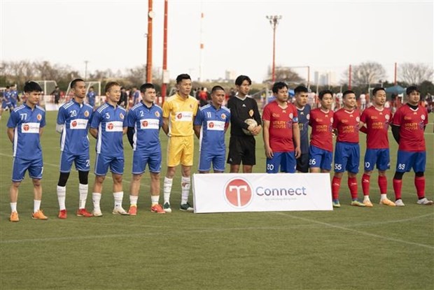 2024年日本关东地区越南人足球大会周边赛开幕式。（图：互联网）