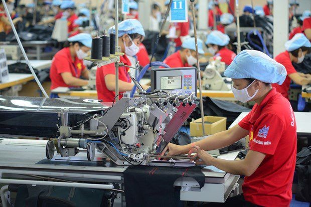 出口加工业佔越南经济很大比重。（图：越通社）