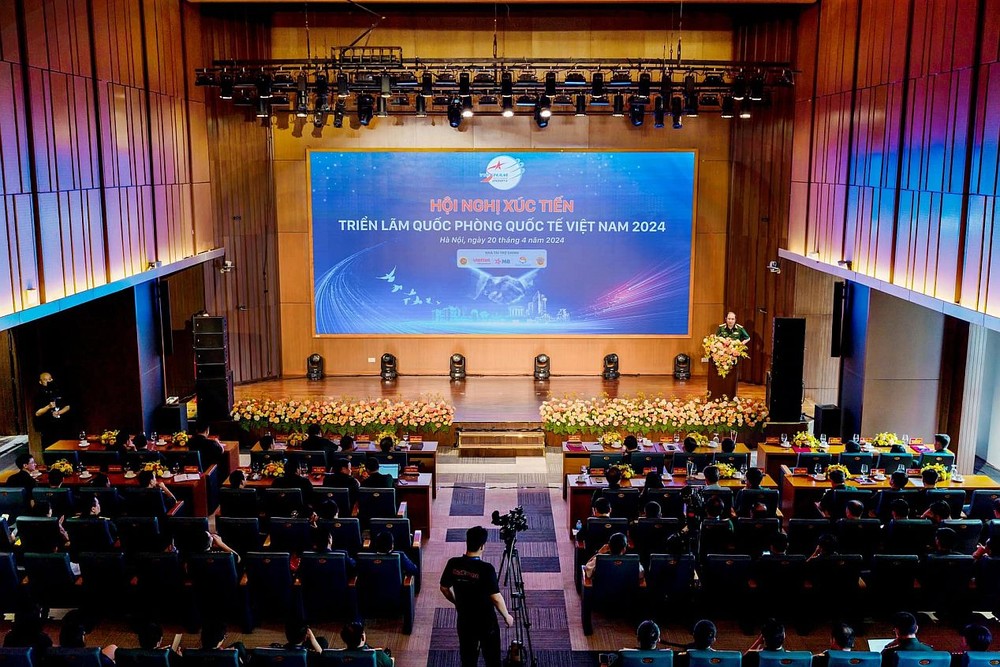 2024年越南国际国防展览促进会议现场。（图：国防视频）