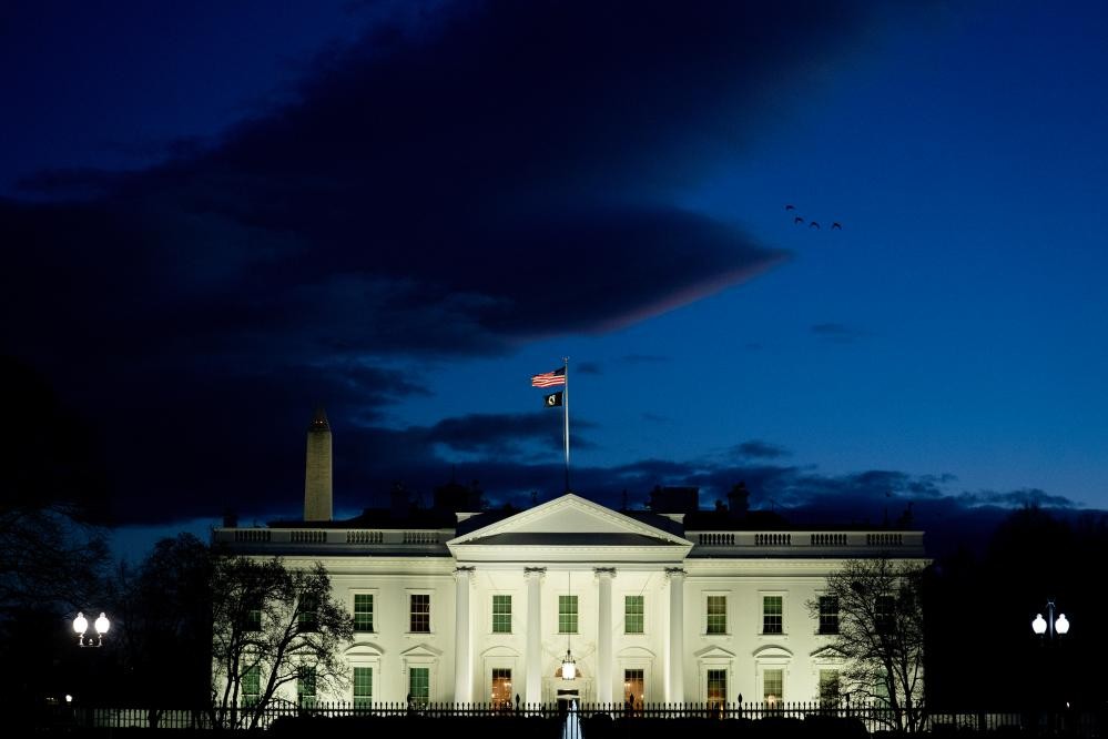 这是2023年1月20日在美国首都华盛顿拍摄的白宫。（图：新华社）