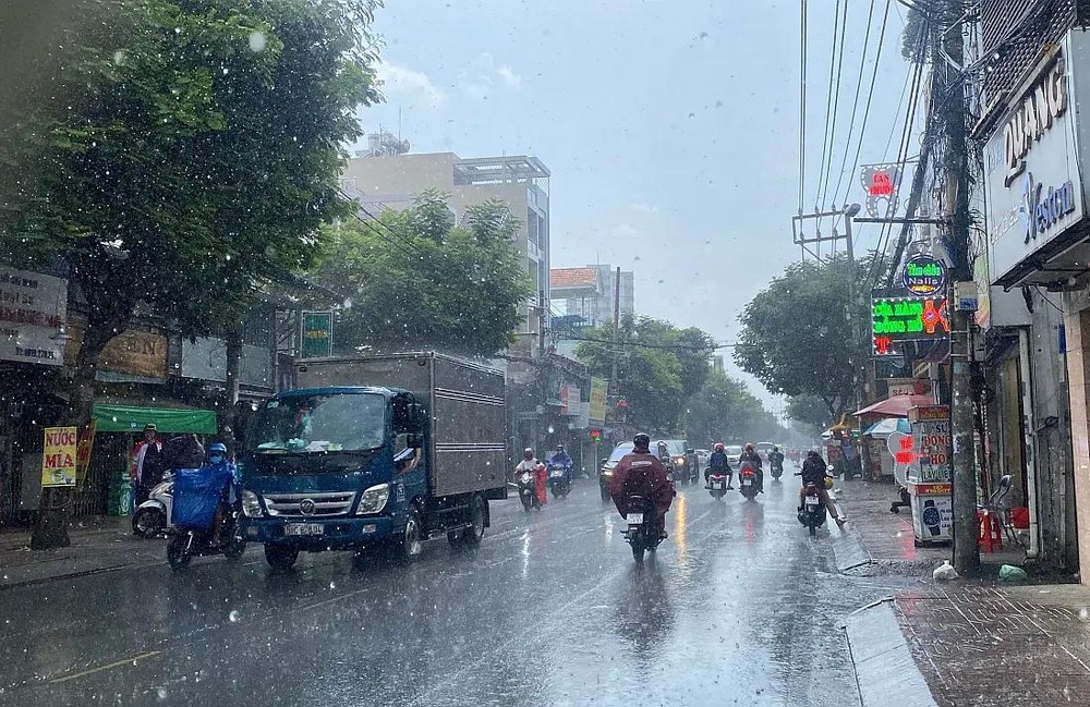 车辆在雨中行驶。（图：爱媚）