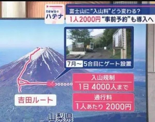 富士山热门登山路线7月起推出新规定。（图：互联网）