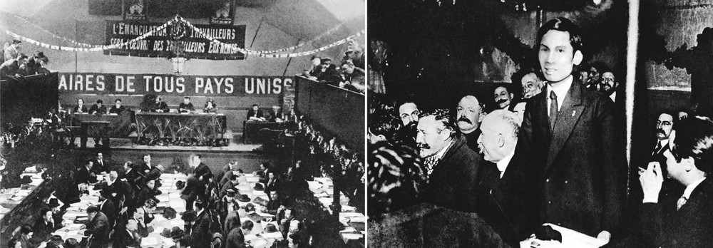 阮爱国于1920年12月在都尔市召开的法国社会党会议上发言。