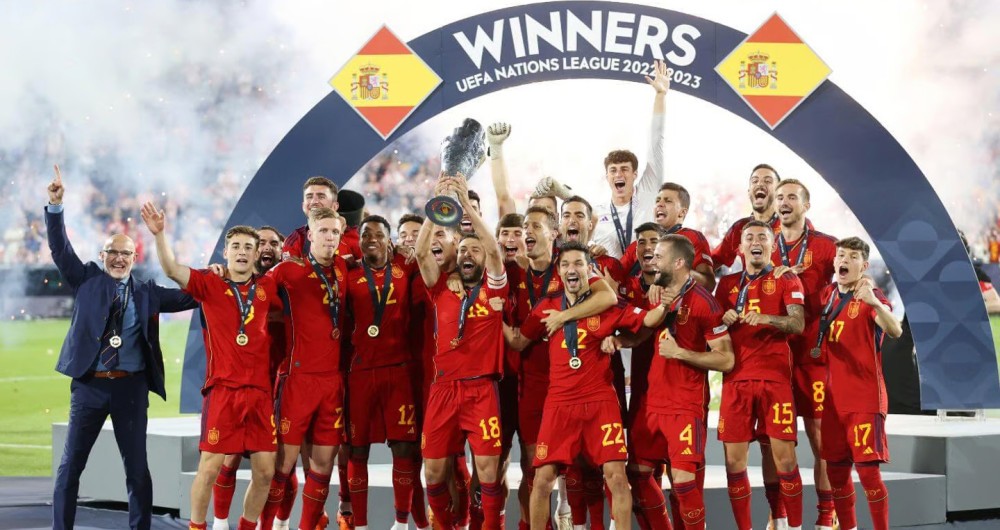 西班牙队赢得欧国联冠军。（图源：互联网）