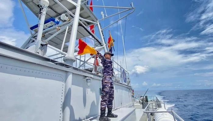 印尼KRI Kakap-811号船舰艇参加巡逻。（图：Indonesia Defense）