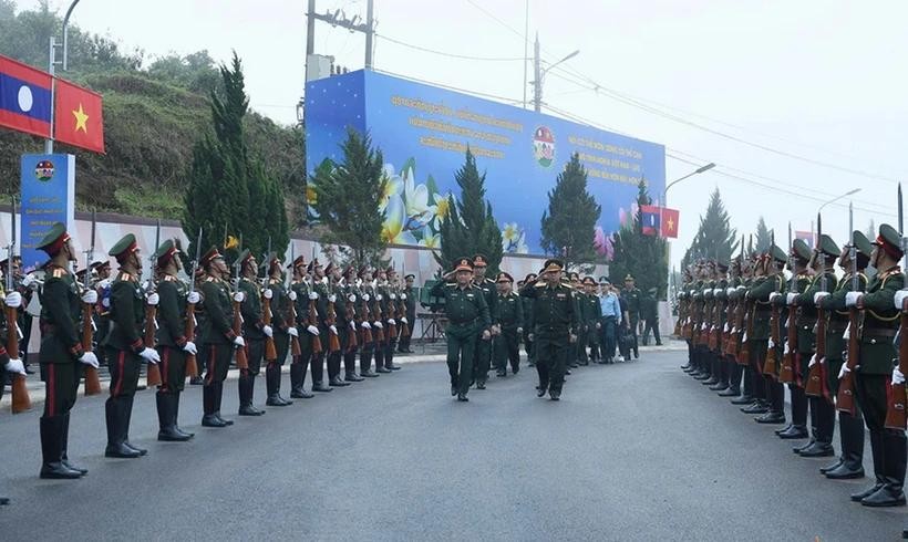 第二次越南-老挝边境国防友谊交流总彩排现场一隅。（图：人民军队报）