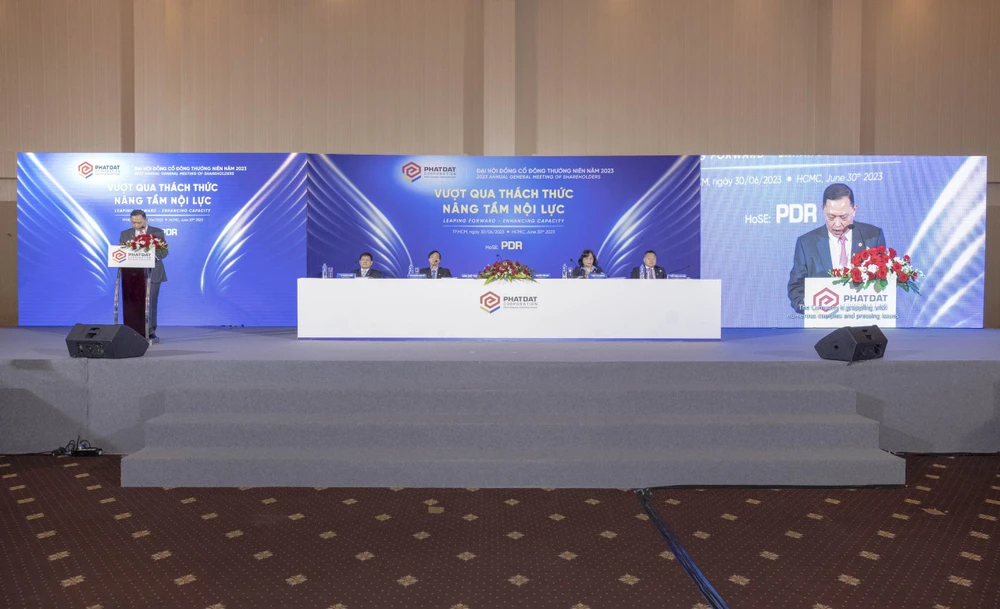 Chủ tịch PDR Nguyễn Văn Lộc phát biểu trước Đại hội