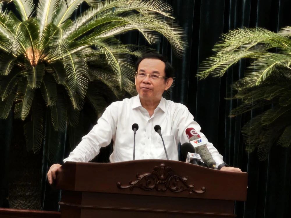 Bí thư Thành ủy TPHCM Nguyễn Văn Nên phát biểu khai mạc