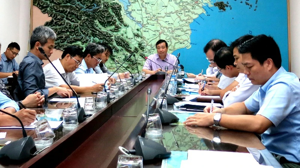 Tổng cục trưởng Tổng cục Phòng chống thiên tai Trần Quang Hoài phát biểu tại cuộc họp. Nguồn: phongchongthientai