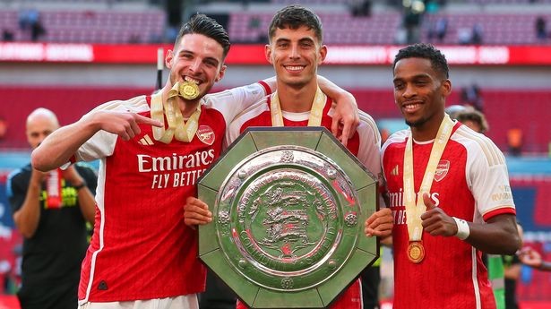 Rice,Havertz và Timber cùng danhhiệu đầu tiên ở Arsenal