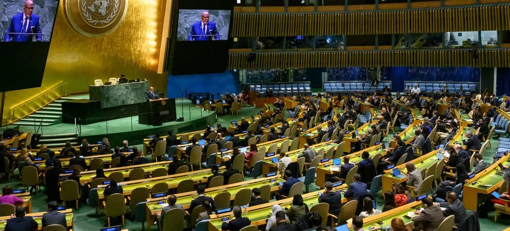 Một phiên họp của Đại hội đồng Liên hợp quốc. Ảnh: UN News 