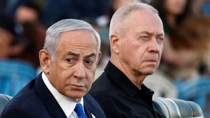 Thủ tướng Israel Benjamin Netanyahu và cựu Bộ trưởng Quốc phòng Yoav Gallant. Ảnh: REUTERS