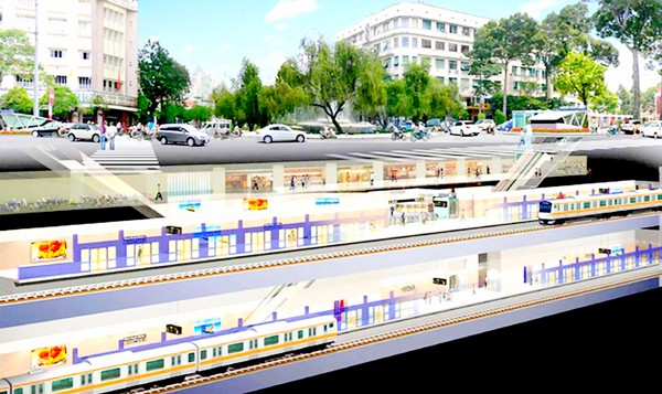 An artists’ impression of the underground depot of metro line Ben Thanh -Long Binh (Photo: HCMC Urban Railway Management Board)