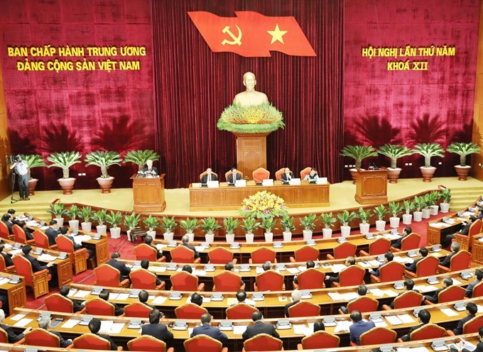 The Communist Party of Vietnam Central Committee (CPVCC) opened its fifth plenary meeting of the 12th tenure in Hanoi on Friday. (Photo: VNA/VNS)