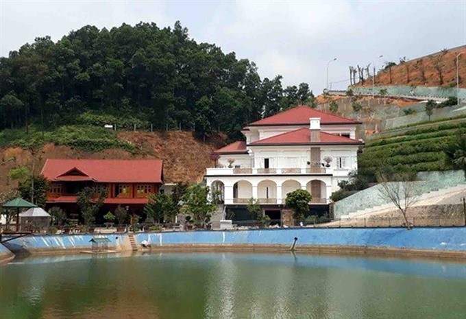The mansion owned by Pham Sy Quy, the director of the Natural Resources and Environment Department in Yen Bai Province. (Photo: news.zing.vn)