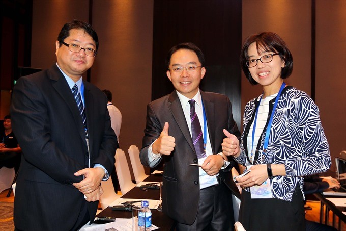 International delegates take part in the APEC SME Finance Forum in HCM City. (Photo: VNA)