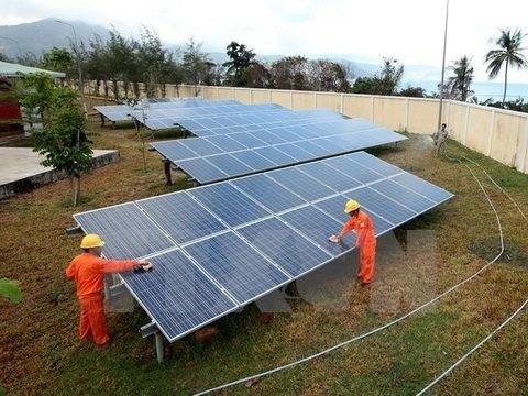 A solar power plant in Con Dao Island in Ba Ria-Vung Tau Province. (Photo: VNA/VNS)