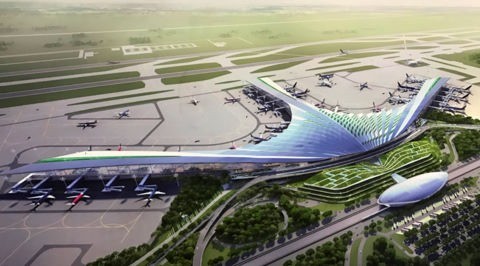 A model of Long Thanh International Airport in the southern province of Dong Nai. More than 15,000 residents will be affected by the airport project. (Photo: baochinhphu)