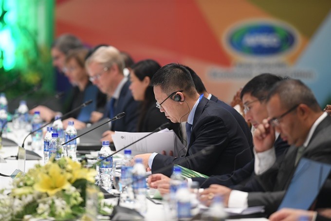 Delegates at the APEC Finance and Bank Deputies’ Meeting that opened on Friday in Hoi An City.(Photo: VNS)