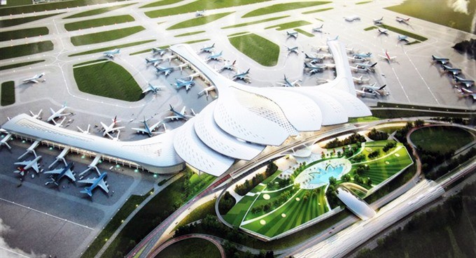 A model of Long Thanh International Airport.