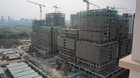 A future social housing project under construction in District 2, HCMC (Photo: SGGP)