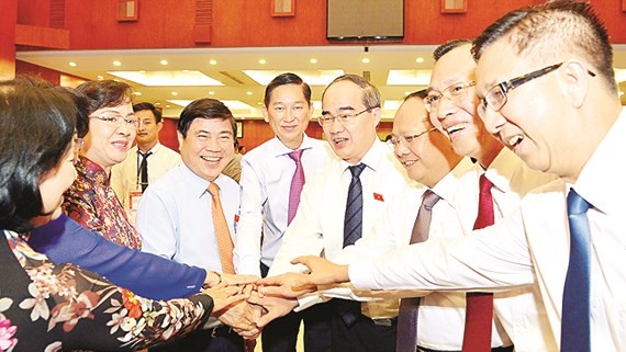 HCMC leaders at the sixth session of the city People’s Council, wrapping up on December 7 (Photo: SGGP)