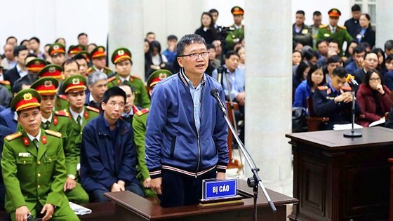 Trinh Xuan Thanh, former chairman of PetroVietnam Construction JSC , appeared on January 8 trial.