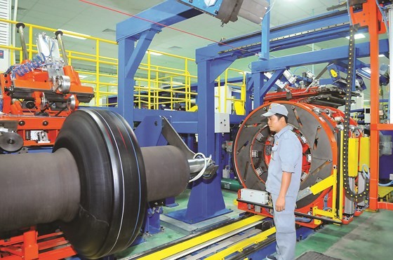 Auto tire production at Southern Rubber Industry Joint Stock Company or Casumina (Photo: SGGP)