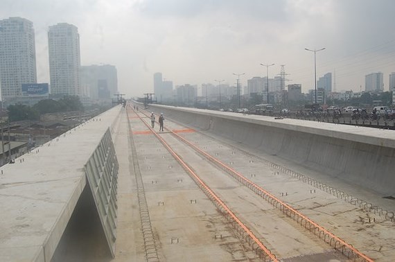 The construction site of Ben Thanh-Suoi Tien metro line