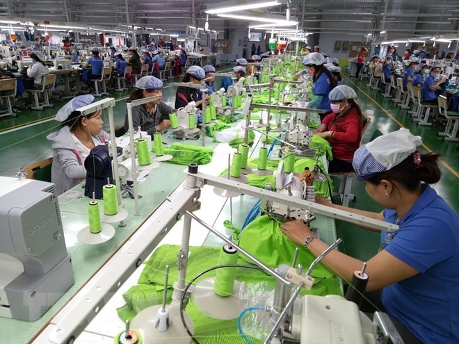 The factory of the Far Eastern New Apparel Vietnam company in Bac Dong Phu Industrial Park, Binh Phuoc province (Photo: VNA)