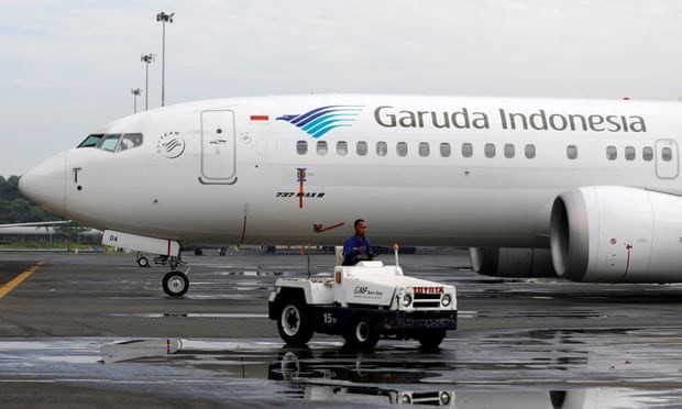 Garuda Indonesia’s only Boeing 737 Max 8 aircraft at Jakarta airport (Photo: Reuters)