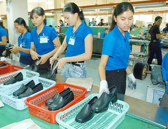 Footwear production at a firm. (Photo: SGGP)
